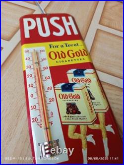 Vintage Style Thermometer Advertising PUSH Old Gold Cigarettes