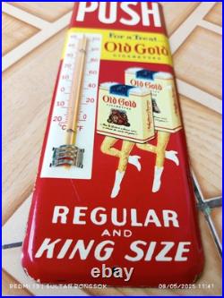 Vintage Style Thermometer Advertising PUSH Old Gold Cigarettes