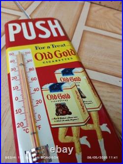 Vintage Style Thermometer Advertising PUSH Old Gold Cigarettes