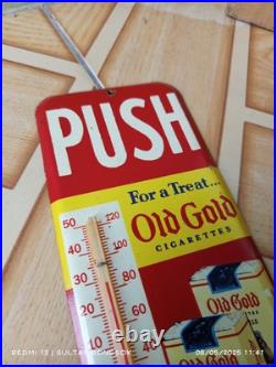 Vintage Style Thermometer Advertising PUSH Old Gold Cigarettes