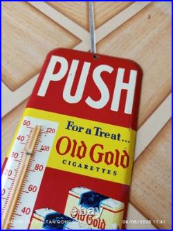 Vintage Style Thermometer Advertising PUSH Old Gold Cigarettes