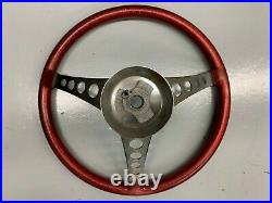 Vintage Superior Red Metal Flake custom steering wheel Hot Rod