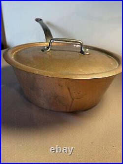Vintage Sur La Table Mauviel Old Style Copper Sauté Pan 6 lbs 9 1/2 x 3 3/4