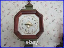 Vintage Tell City Banjo Style Clock # 48 Andover Finish Old TC Closed its Doors