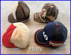 Vintage Trucker Hat Lot 12 Beer Bud Stroh Old Style NASCAR NHRA Snapback Caps