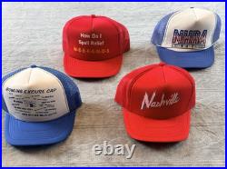 Vintage Trucker Hat Lot 12 Beer Bud Stroh Old Style NASCAR NHRA Snapback Caps
