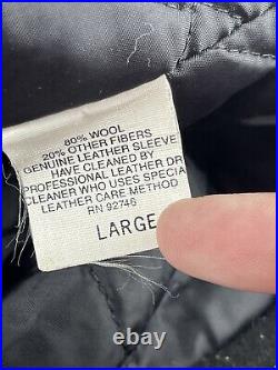 Vintage Universal Pictures Studios MCA Leather Wool Varsity Jacket Size Large