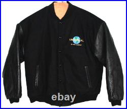 Vintage Universal Studios Pictures MCA Leather Wool Varsity Jacket Size Large