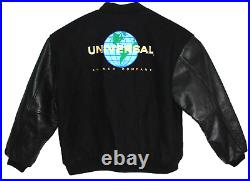 Vintage Universal Studios Pictures MCA Leather Wool Varsity Jacket Size Large