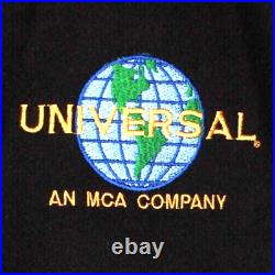 Vintage Universal Studios Pictures MCA Leather Wool Varsity Jacket Size Large