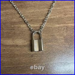 Vintage VINTAGE Silver Lock Necklace 52cm, Old Style, Mode/Grunge Accessory