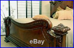 Vintage Victorian Old World Style Queen Bed With Cathedral Cherry