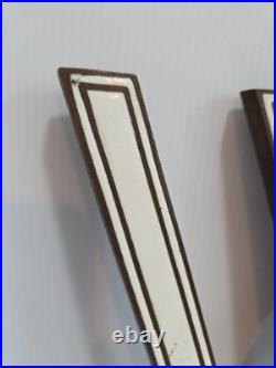 Vintage Volkswagen Style Brass Enamel Sign Very Heavy & Old 10x10 Vintage Volkswagen Style Brass Enamel Sign Very Heavy & Old 10x10