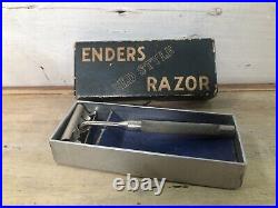 Vintage WM. ENDERS OLD STYLE RAZOR SET IN BOX 1940's no Blades USA