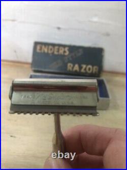 Vintage WM. ENDERS OLD STYLE RAZOR SET IN BOX 1940's no Blades USA