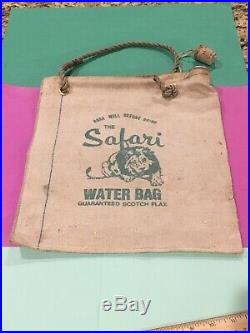 Vintage Water Bag Safari Lion Canvas GM Chevrolet Car Pickup Truck Accessory Old