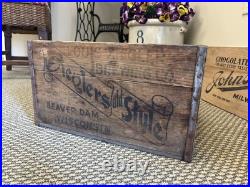 Vintage Wood Beer Crate Ziegler Brewing Old Style Beaver Dam Wisconsin Box 1933