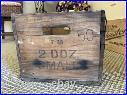 Vintage Wood Beer Crate Ziegler Brewing Old Style Beaver Dam Wisconsin Box 1933