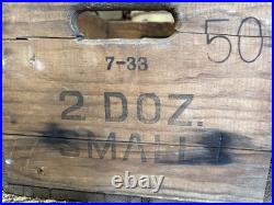 Vintage Wood Beer Crate Ziegler Brewing Old Style Beaver Dam Wisconsin Box 1933
