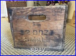 Vintage Wood Beer Crate Ziegler Brewing Old Style Beaver Dam Wisconsin Box 1933
