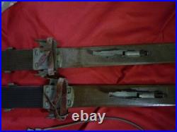 Vintage Wooden Skis 120cm Old Style Bindings Antique Winter Decor Collectible