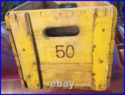 Vintage Wooden Soda Crate OLD STYLE LEMON BEER Wood Box CLINTON IOWA