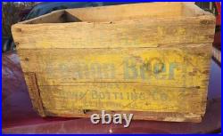 Vintage Wooden Soda Crate OLD STYLE LEMON BEER Wood Box CLINTON IOWA
