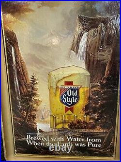 Vintage Working Old Style Beer Waterfall Lighted Sign