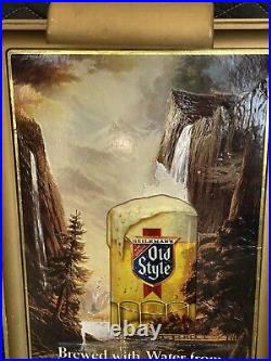 Vintage Working Old Style Beer Waterfall Lighted Sign