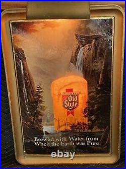 Vintage Working Old Style Beer Waterfall Lighted Sign