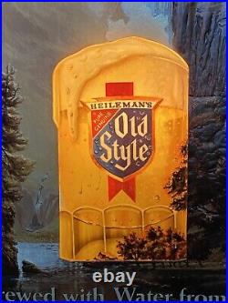 Vintage Working Old Style Beer Waterfall Lighted Sign