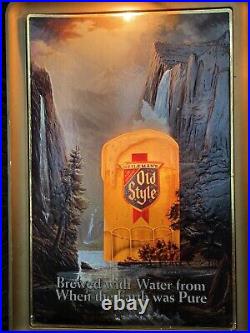 Vintage Working Old Style Beer Waterfall Lighted Sign