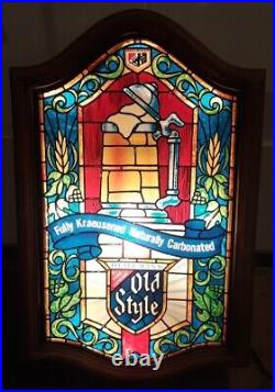 Vintage & Working Old Style On Tap Beer Lighted Wall Hanging Sign