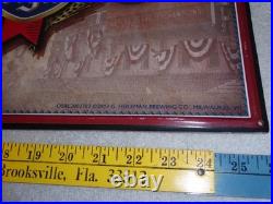 Vintage Wrigley Field Chicago Cubs Old Style Beer Embossed Metal Baseball Sign