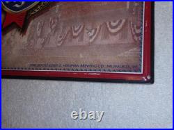 Vintage Wrigley Field Chicago Cubs Old Style Beer Embossed Metal Baseball Sign