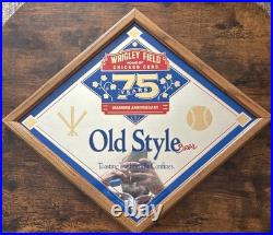 Vintage Wrigley Field Chicago Cubs Old Style Beer Sign 24 X 20