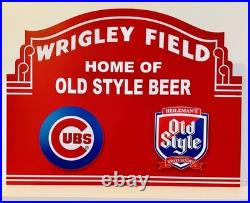 Vintage Wrigley Field & Old Style Marquee Sign (Extremely Rare) 31.5 X 24