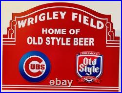 Vintage Wrigley Field & Old Style Marquee Sign (Extremely Rare) 31.5 X 24