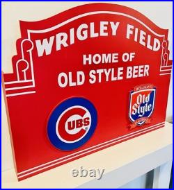 Vintage Wrigley Field & Old Style Marquee Sign (Extremely Rare) 31.5 X 24
