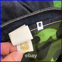 Vintage Y2K A Bathing Ape Bape Salvage Japanese Denim Size Large