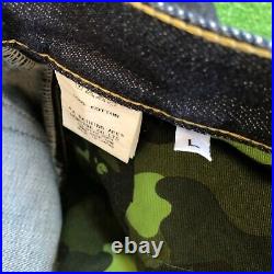 Vintage Y2K A Bathing Ape Bape Salvage Japanese Denim Size Large