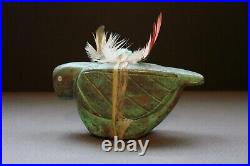Vintage Zuni Fetish Solid Cast Bronze Old Style Eagle