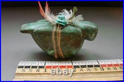 Vintage Zuni Fetish Solid Cast Bronze Old Style Eagle