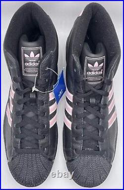 Vintage adidas Originals Pro Model II Black Pink 2004 104209 Size 12 NWOB Y2K