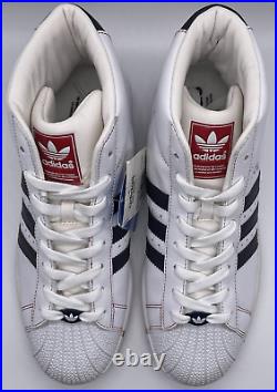 Vintage adidas Originals Pro Model II White Navy Red 2007 098903 Size 8.5 NWOB