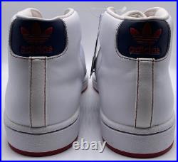 Vintage adidas Originals Pro Model II White Navy Red 2007 098903 Size 8.5 NWOB