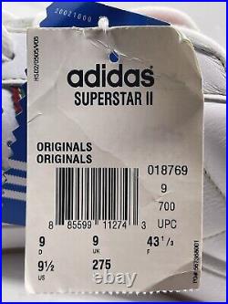 Vintage adidas Originals Superstar II White Snakeskin 2007 018769 Size 9.5 NWOB