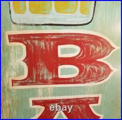 Vintage look Old Style Hand Painted Bar Sign hot rod garage art Weathered Patina Vintage look Old Style Hand Painted Bar Sign hot rod garage art Weathered Patina