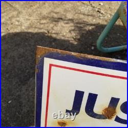 Vintage look Old Style Just Ahead Mobilgas Sign look hot rod garage art