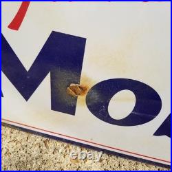 Vintage look Old Style Just Ahead Mobilgas Sign look hot rod garage art